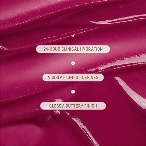 Image 1 - A rich, glossy fuchsia-colored product swatch features three connected labels stating 24-HOUR CLINICAL HYDRATION, VISIBLY PLUMPS + DEFINES, and GLOSSY, BUTTERY FINISH. Image 2 - A purple tube of Biossance Pro-Peptide Lip Perfector with water droplets is centered on a pink background, surrounded by swatches of white cream, white powder, a pink liquid, and a small clear sphere, with text reading: + PRO-PEPTIDE™ TRI-PEPTIDE VISIBLY AND IMMEDIATELY ENHANCES LIP VOLUME; + SUGARCANE- SQUALANE LOCKS IN HYDRATION AND SUPPORTS LIPS’ MOISTURE BARRIER; + MICRO- ENCAPSULATED HA HIGH-WEIGHT HYALURONIC ACID DELIVERS INTENSE, LASTING HYDRATION; and on the tube, BIOSSANCE:: PRO-PEPTIDE™ LIP PERFECTOR 15G/NET WT. 0.53 US OZ. Image 3 - The image shows a 3x3 grid featuring three lip glosses, H2O GLOW, BLUSH QUARTZ, and SUPER NOVA; the top row displays textured swatches of the clear, pink, and dark pink shades, while the middle and bottom rows show each gloss applied to lips of light and dark skin tones respectively. Image 4 - Three hands with diverse skin tones hold Biossance Pro-Peptide Lip Perfector tubes in pink, white, and purple, while swatches of the product are visible on their wrists, with accompanying text: 100% AGREE LIPS WERE INSTANTLY PLUMPER AND MORE DEFINED¹, 100% NOTICED LONG-LASTING MOISTURE AND NOURISHMENT AFTER 24 HOURS¹, 100% SAW AN INSTANT REDUCTION IN THE APPEARANCE OF LIP LINES¹, ¹Based on a consumer study of 39 participants, and text on tubes reading BIOSSANCE:: PRO-PEPTIDE™ LIP PERFECTOR and 15G / NET WT. 0.53 US OZ. Image 5 - Three tubes of Biossance lip product, one purple, one white with a gold cap, and one pink, are shown covered in water droplets on a pink background, with a red circular Allure Best of Beauty 2025 award badge in the top left corner, displaying text BEST OF BEAUTY allure THE BEAUTY EXPERT 2025 AWARD WINNER, and on the purple and white tubes BIOSANCE PRO-PEPTIDE LIP PERFECTOR 15G / NET WT. 0.53 US OZ, and on the pink tube BIOSANCE PEPTIDE PERFECTOR WT. 0.53 US OZ. Image 6 - Close-up of a green plant stem with large, clear, yellow-tinted liquid drops, one containing the text C30H62, with surrounding text that reads: SQUALANE THE SUPERHYDRATOR, A MOLECULAR MOISTURE MATCH TO YOUR SKIN, SUGARCANE- DERIVED OIL IN EVERY BIOSSANCE FORMULA, BOOSTS ABSORPTION OF ACTIVE INGREDIENTS BY 40X*, and an asterisk note: *Based on a comparison study of squalane, caprylic/capric triglyceride, sunflower seed oil, and jojoba oil with retinyl acetate.