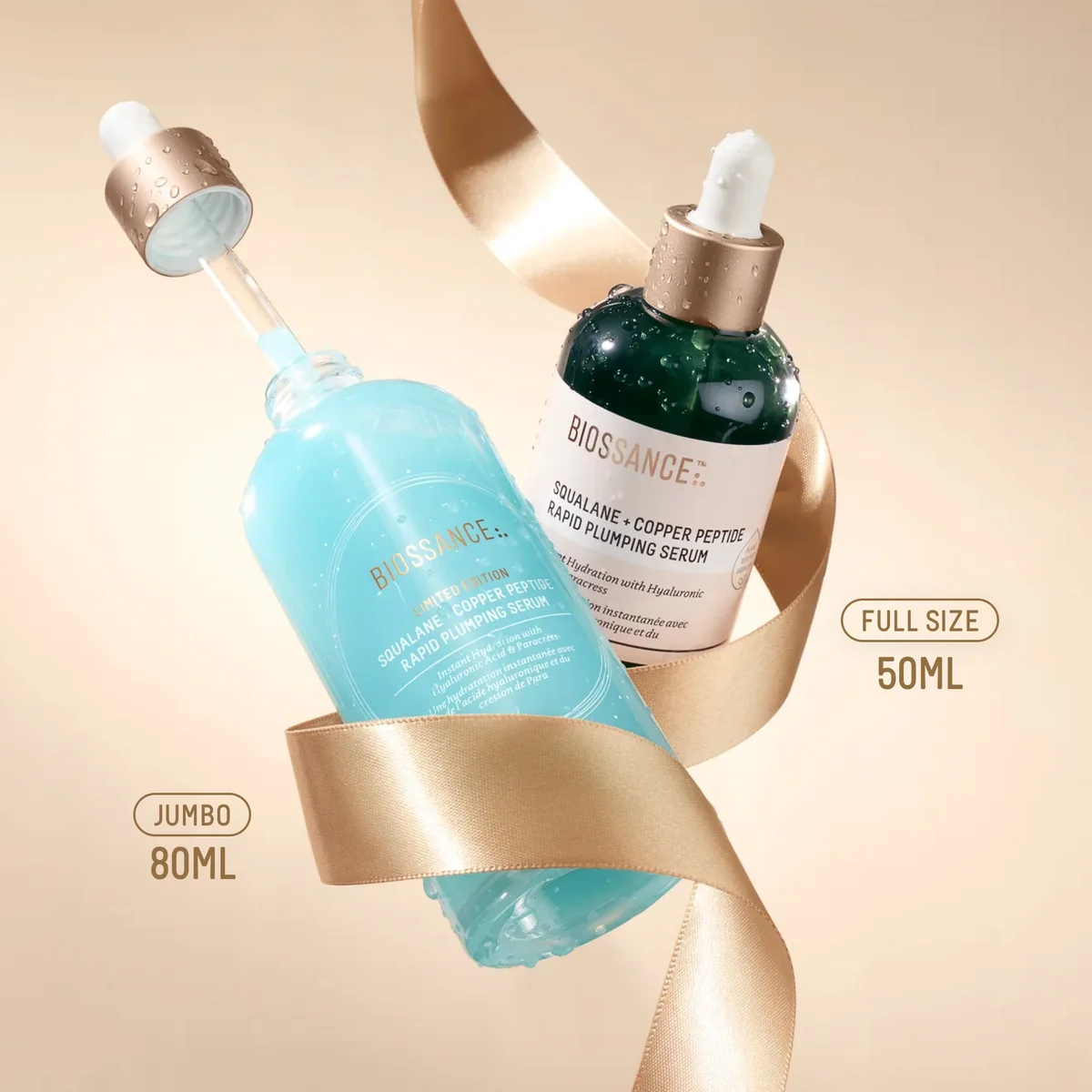Squalane + Copper Peptide (GHK-Cu) Rapid Plumping Serum Jumbo Size Squalane + Copper Peptide (GHK-Cu) Rapid Plumping Serum Jumbo Size