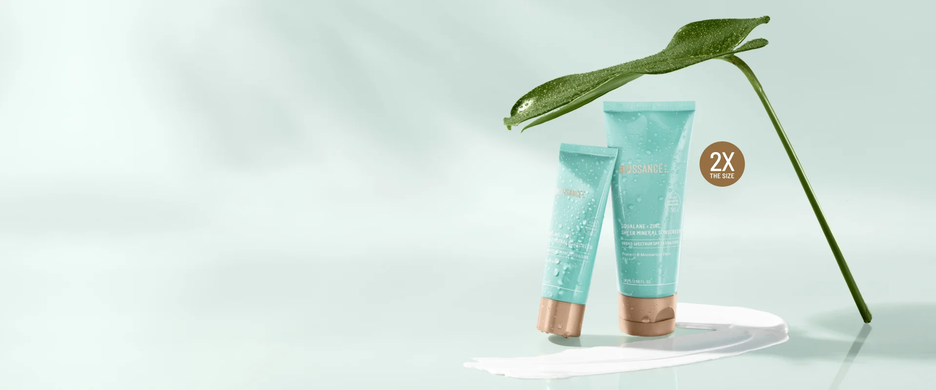 Two sizes of Zinc Sheer Mineral SPF 30